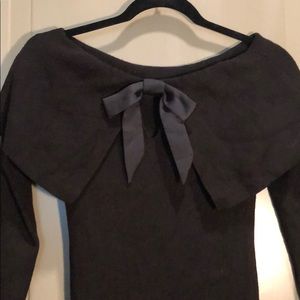 White House Black Market WHBM Bow-Back Sweater